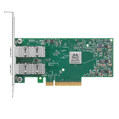 Mellanox ConnectX-6 25GbE 듀얼 포트 SFP28 PCIe 4.0 X 8 MCX631102AN-ADAT 어댑터 카드 (높은 브래킷 포함) 네트워크 장르 제품