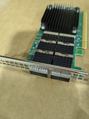 Mellanox QSFP56 네트워크 어댑터 카드 100GbE 듀얼 포트 MCX623106AC-CDAT 광섬유 장비