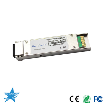 50GHz 레이저 DWDM 스프피 송수신기 조정할 수 있는 10GBASE ZR 80 킬로미터 광섬유