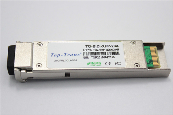 20Km 10G SFP 모듈 1270nm 1330nm 10GBASE-BX XFP MSA 로에스