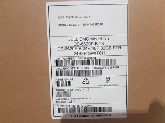 24 PC 32GB SFP와 24개의 활성 포트 브로케이드 샌 스위치 BR-G620-24-32G-R