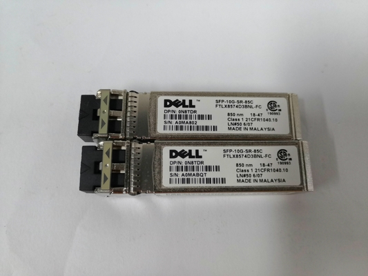 0N8TDR 델 송수신기 SFP+ 10GbE SR 850nm 300m 두 부분으로 된 LC