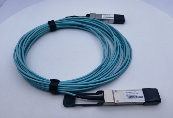 적합한 100G QSFP28 AOC 섬유 패치 케이블 10M AOC-Q-Q-100G-10M 수염