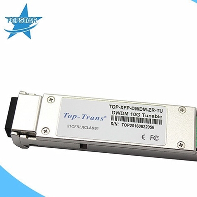 50GHz 레이저 DWDM 스프피 송수신기 조정할 수 있는 10GBASE ZR 80 킬로미터 광섬유