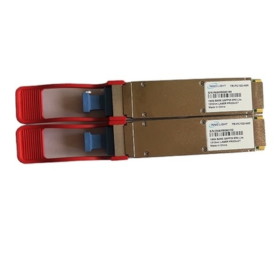 TR-FC13D-N00 100G QSFP28 ER4 가벼운 광 전송부 이라이트