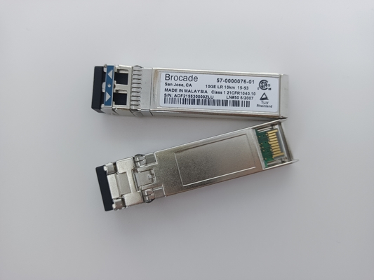 57-0000076-01 FC SFP 송수신기 XBR-000182 10GBASE-LR SFP+ 1310nm 10G LWL 광학 모듈을 두드러진 무늬로 장식하세요