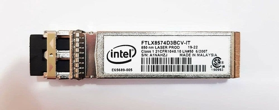 인텔 FTLX8574D3BCV-IT 1G/10G 850nm 다중 모드 데이터콤 SFP+ 광 송수신기 모듈
