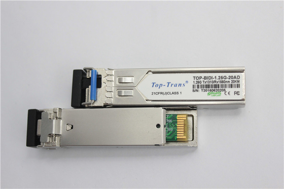 시스코 GLC-BX-20U 1.25G BIDI SFP 1310nm 1550nm 20 킬로미터 SMF 단순하 LC 송수신기