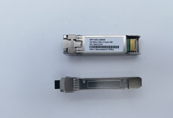 10G SFP+ ZR+ 1550nm 80 킬로미터 100 킬로미터 120 킬로미터 SMF 장시간 광 전송부