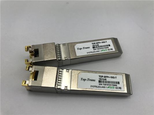 멜라녹스 MFM1T02A-T 10GBASE-T 적합한 10G 구리 RJ45 SFP+ 송수신기