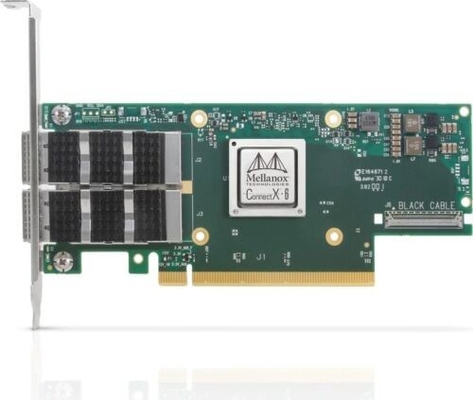 멜라녹스 MCX653106A-ECAT HPE P24249-001 인피니밴드 HDR 100GbE QSFP56 피코이에 어댑터 NIC