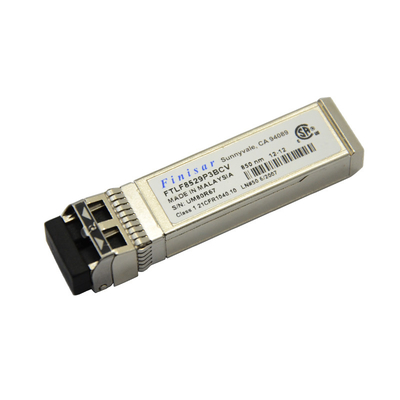FTLF8529P3BCV-QL 16G SFP+ 850nm 단파장은 끼워 넣을 수 있는 광 송수신기 모듈을 뜨겁게 합니다