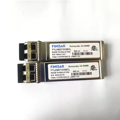 피니사르 FTLX8571D3BCL 10Gb/s 850nm 멀티모드 데이터콤 SFP+ 광 수신기 10G 이더넷 MPO POE 4G 호환 SM