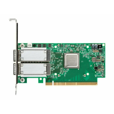 Mellanox ConnectX-6 25GbE 듀얼 포트 SFP28 PCIe 4.0 X 8 MCX631102AN-ADAT 어댑터 카드 (높은 브래킷 포함) 네트워크 장르 제품