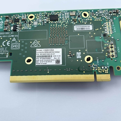 MCX653105A-ECAT 단일 QSFP56 네트워크 카드 인피니밴드 및 이더넷 (황 및 광)