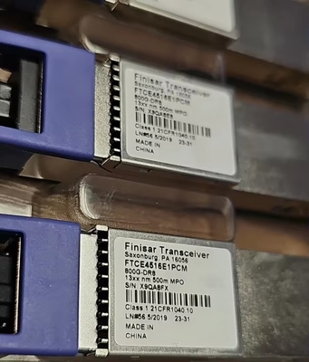새로운 Finisar QSFP-DD-800G-DR8 500m SMF MPO16 병렬 광 모듈 고속 800G 네트워크 스위치 16 코어 용량 400G 광섬유 장비