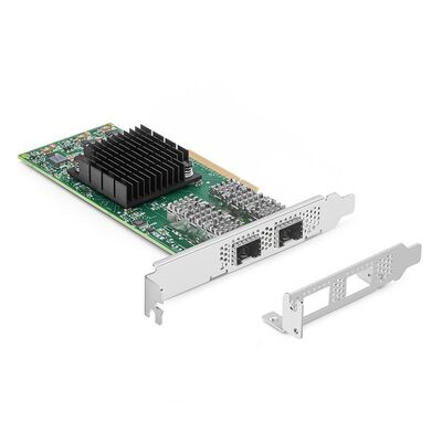 40G 이더넷을 위한 Mellanox MCX653106A-HDAT 40G 듀얼 포트 QSFP56 광섬유 어댑터 카드 1년 보증