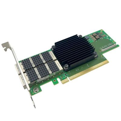 엔비디아 커넥트X-6 시리즈 이더넷 어댑터 MCX653106A-EFAT PCIe4.0 X16 내부 듀얼 포트 100Gb/s QSFP56 서버 스톡