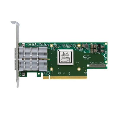 Mellanox MCX654106A-ECAT Connect-6 듀얼 포트 QSFP56 100GbE 유선 네트워크 카드 (데이터 센터 내부 서버 PCIe 재고)