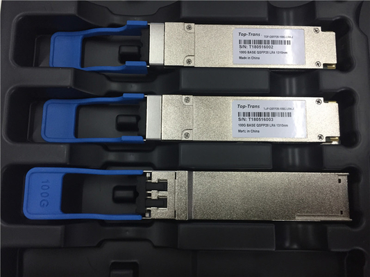 LR4 100G QSFP28 모듈 10 킬로미터 4x25G LWDM4 단일모드 1310nm