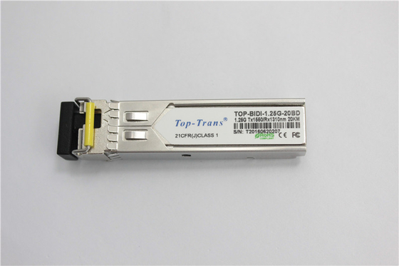 20 킬로미터 SFP 양방향 송수신기 1.25 Ｇ 1310nm TX / 1490nm RX