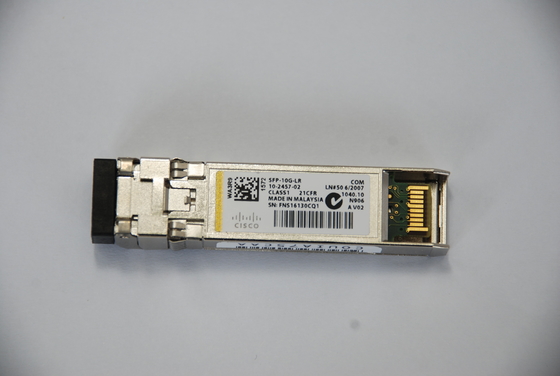 10Gbps 10 킬로미터 SMF DDM 시스코 SFP 모듈 SFP-10G-LR 송수신기 이중 통신 SFP+