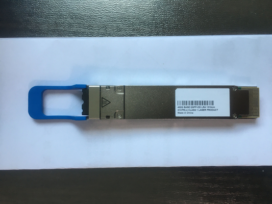 QSFP-DD 주택 400G 광학 모듈 400GBASE-LR8 10 킬로미터 비제로 복귀 LC 연결기